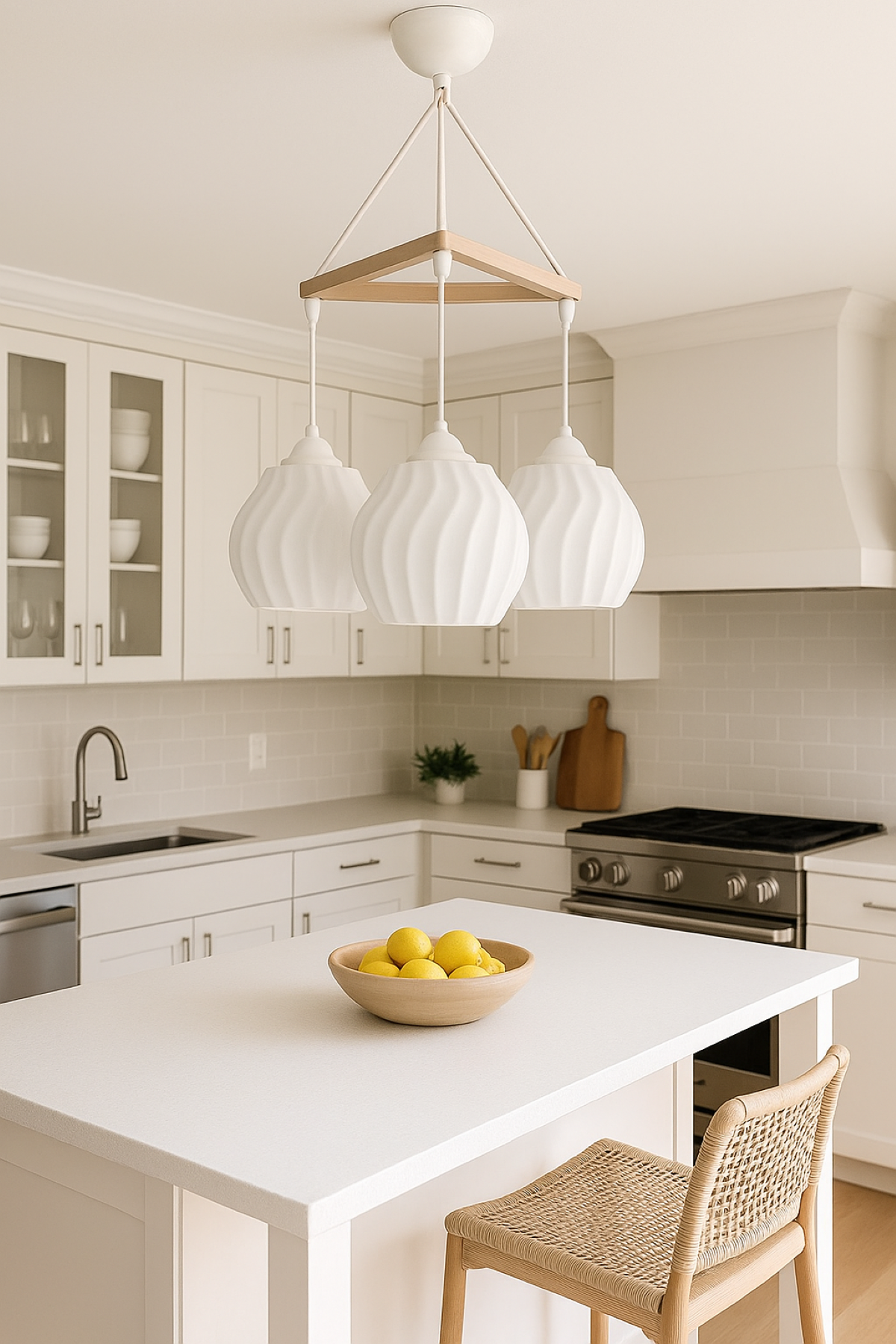 Modern Pendant Triple Boho Chandelier (23x27 cm) Bubble Series