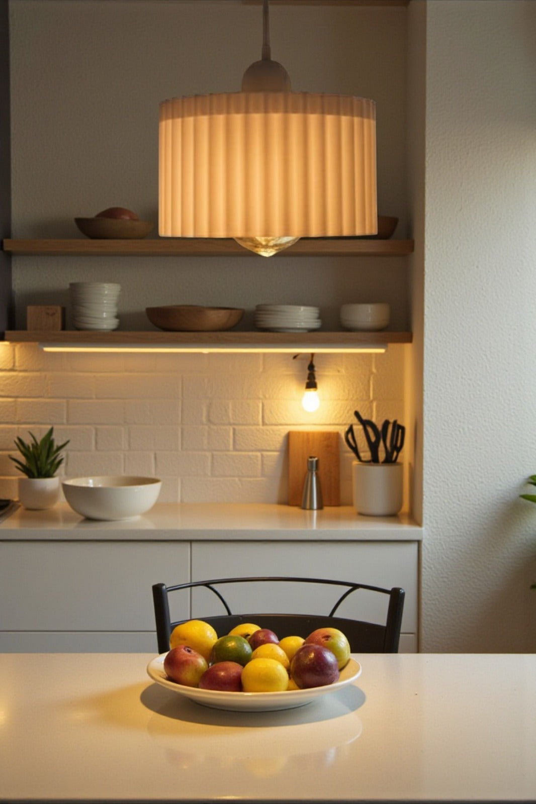 Luxury White Modern Decorative Pendant Chandelier – Elegant 3D Lighting for Living Room & Kitchen (Includes Free Bulb)