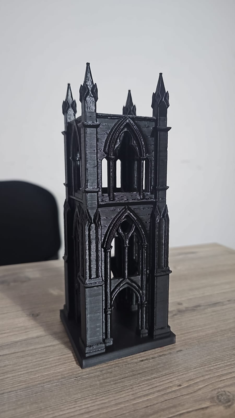 3D Black Scandinavian, Gothic Castle Designed Decorative LED