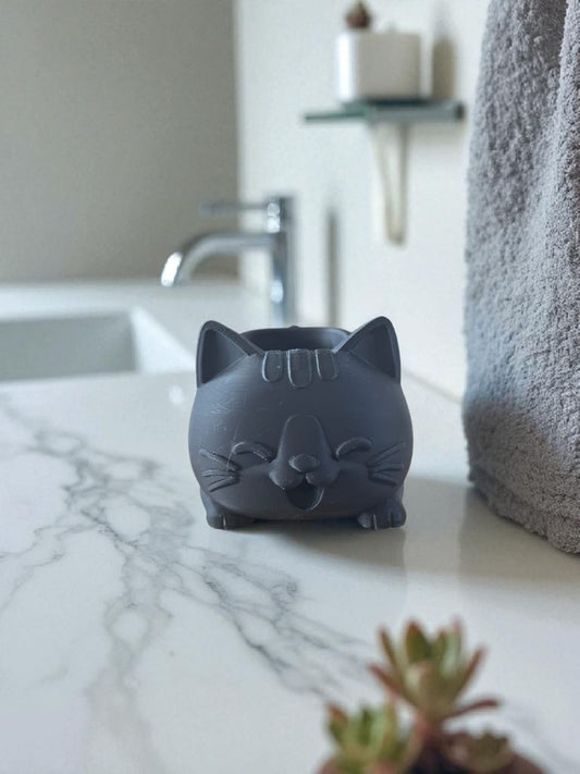 Decorative Black Cat Figured Soap Dish & Sponge Holder Stylish and