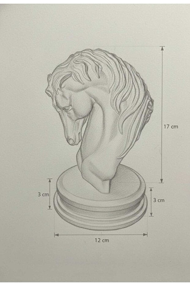 3D Marble Patterned Horse Statue, Marble Patterned Decora