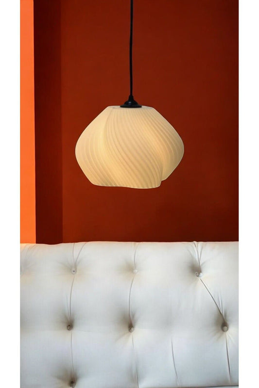 Vintage Decorative Boho Vegan 3D Pendant Single Chandelier - Modern Hanging Light for Living Room, Salon & Kitchen