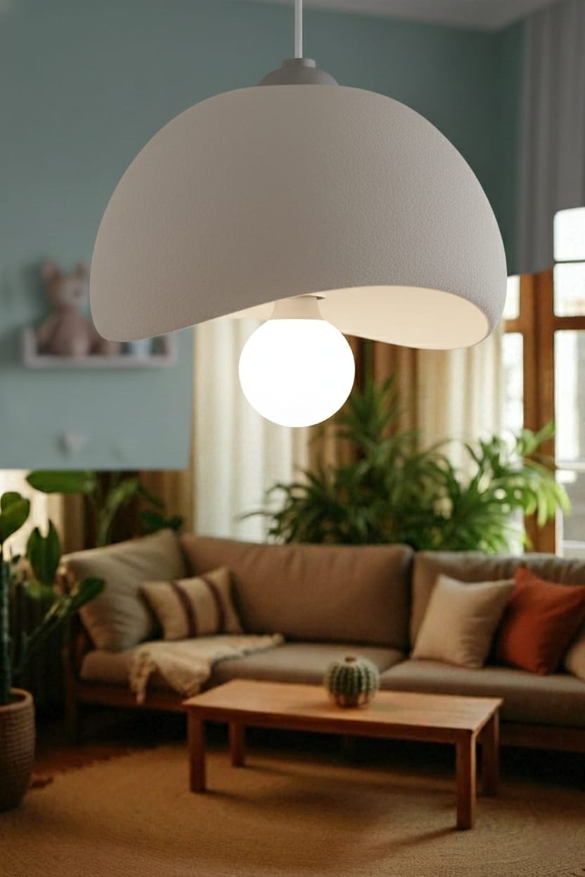 Rustic Scandinavian Series Concrete Look Pendant (Includes Gift Bulb)