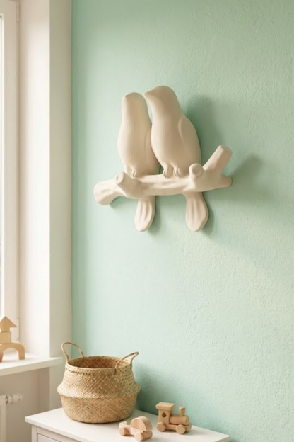 3D Minimal Bird Wall Hanger 17 x 17 cm, Decorative Key