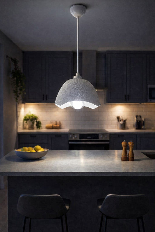 Concrete Look Hat Pendant Chandelier - Modern Hat-Shaped Design & Stylish Interior Lighting