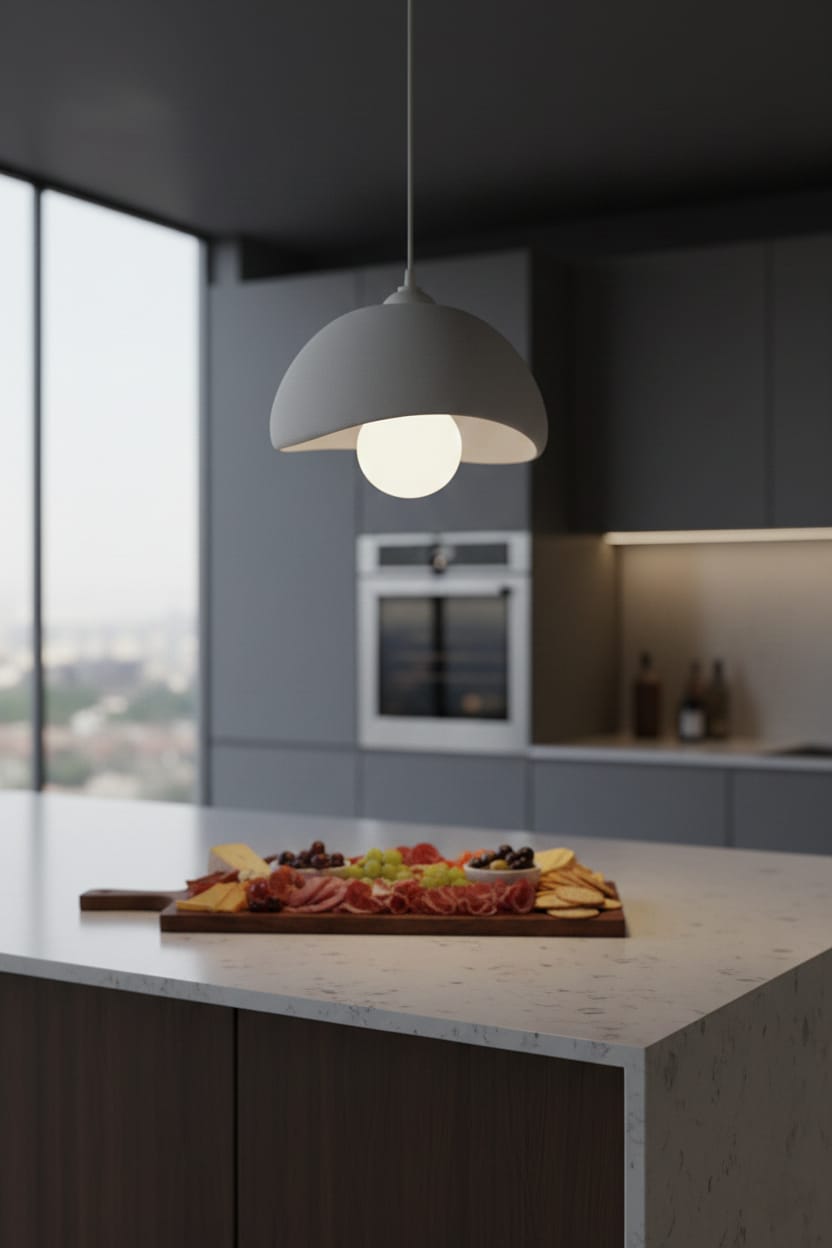 Rustic Scandinavian Series Concrete Look Pendant (Includes Gift Bulb)