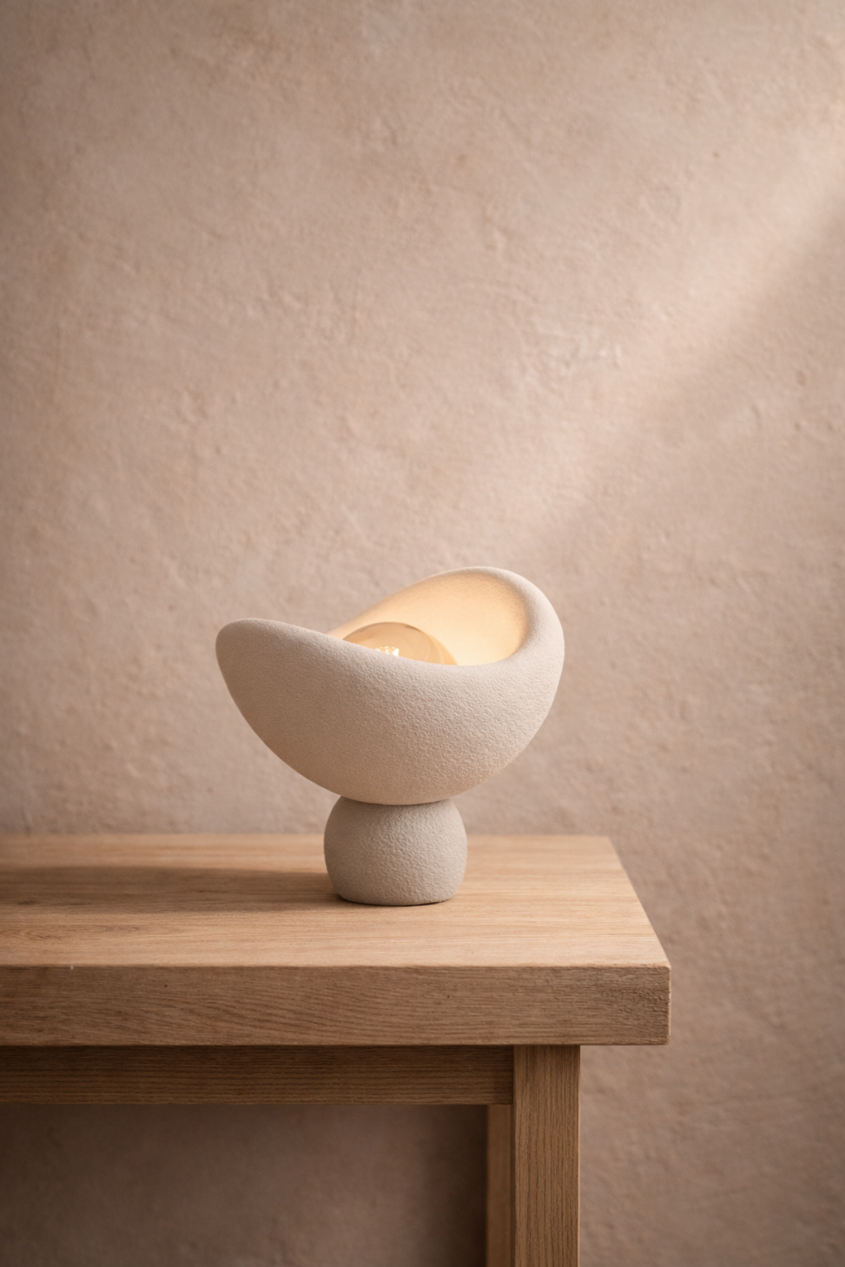 Luna Design White Bronze Table Lamp, Soft Amber Light, Includes Gift Rustic Bulb 20 x 37 cm White