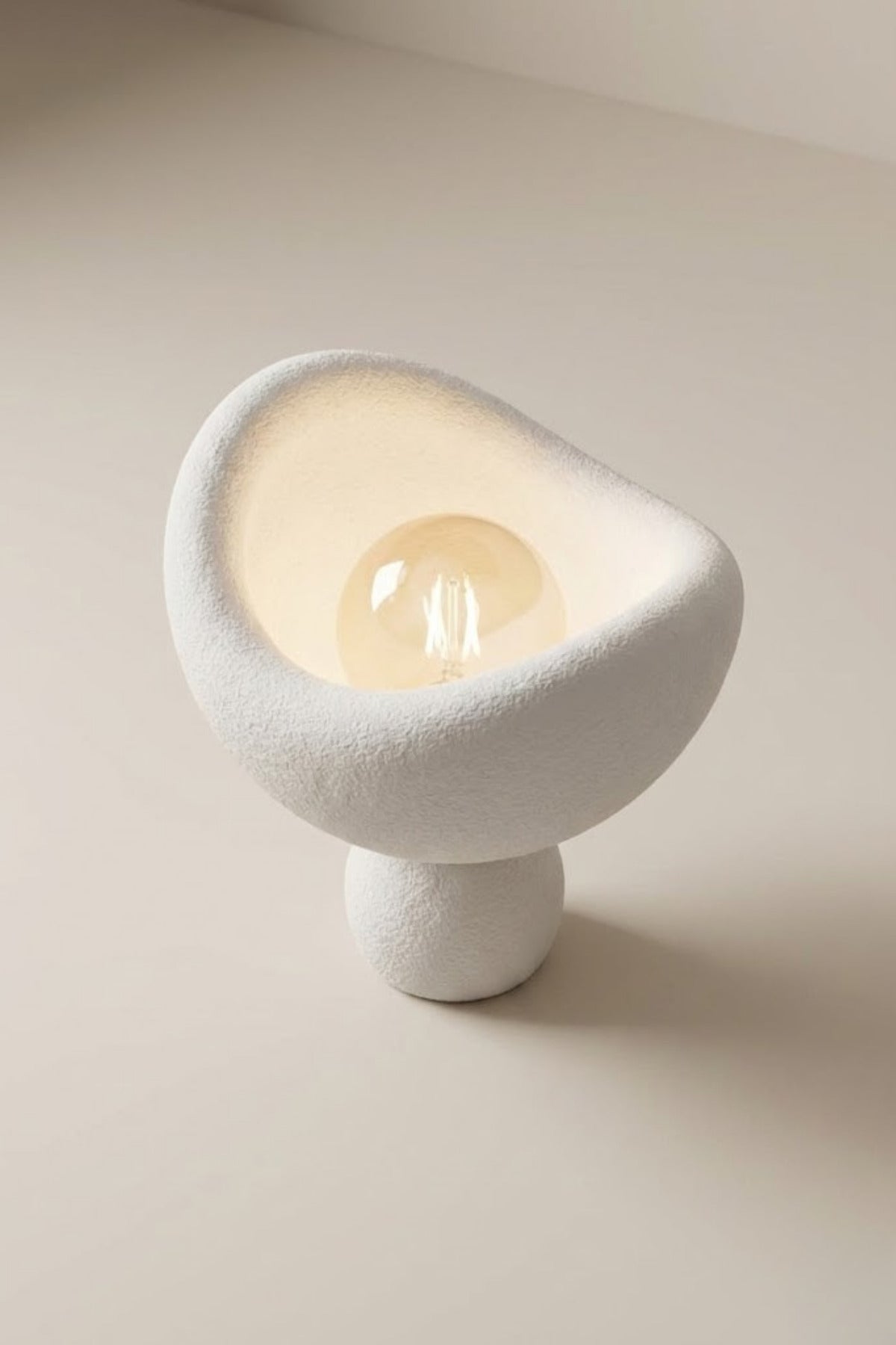 Luna Design Table Lamp White Bronze Detailed Lampshade, Soft Amber Light, Includes Gift Rustic Bulb 20 x 37 cm White