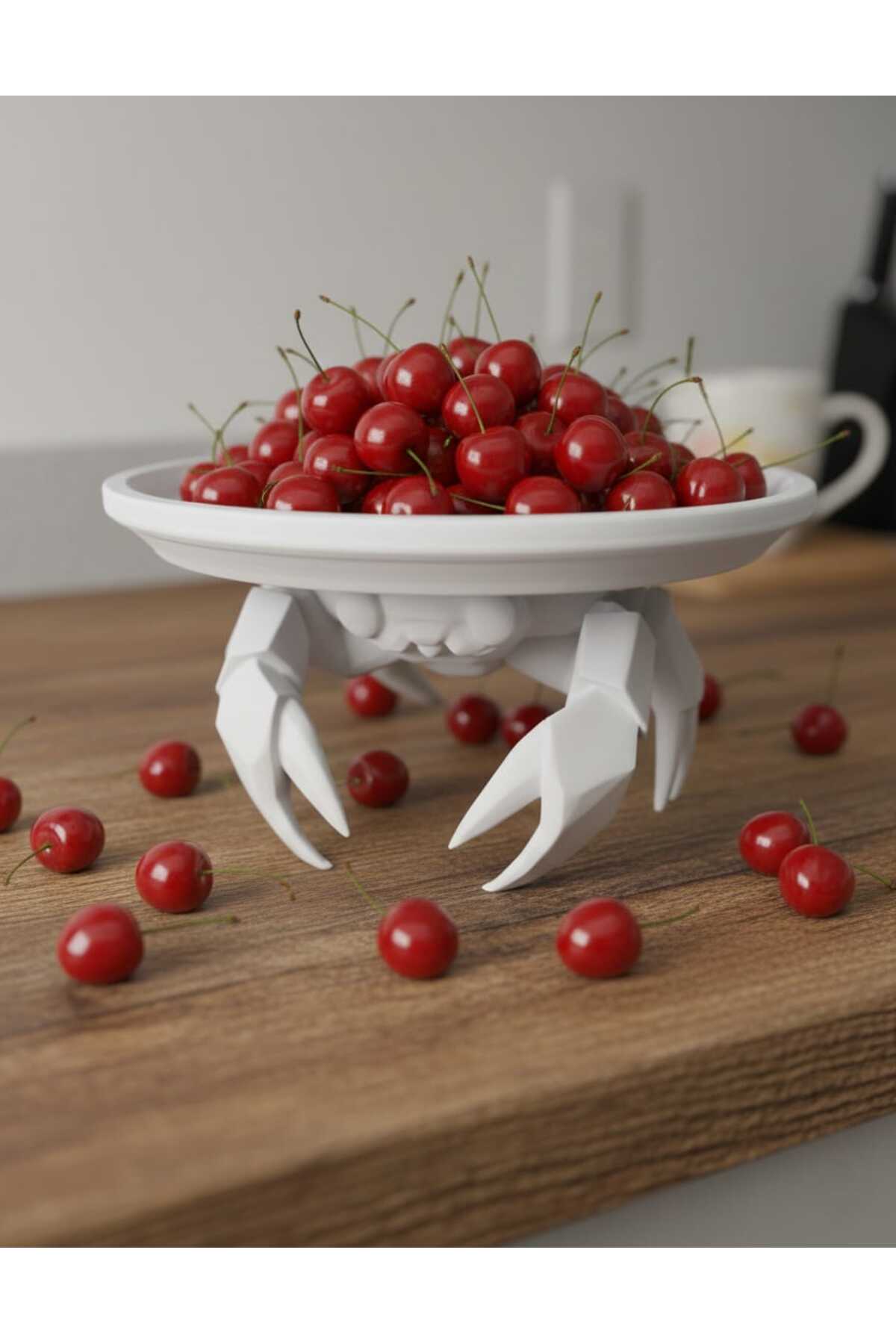 Decorative White Crab Design Server Jewelry Candle S