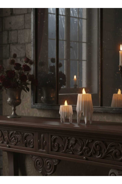 3D Decorative Bohemian Flying White Candles TeaLight Ca