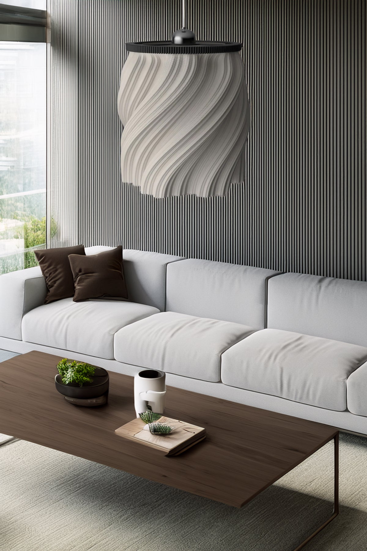 Modern Pendant Single Chandelier Cream Series (23x27 cm)