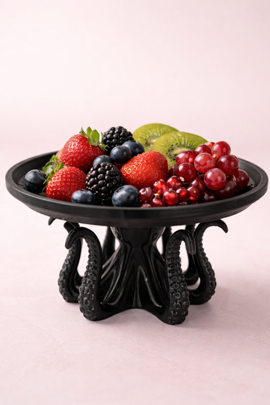Black Octopus Design Decorative Service Multi-Purpose Org