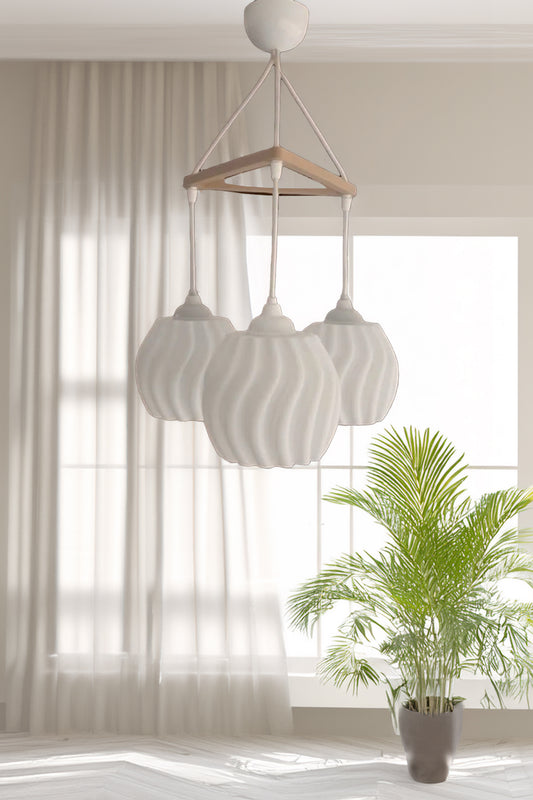 Modern Pendant Triple Boho Chandelier (23x27 cm) Bubble Series