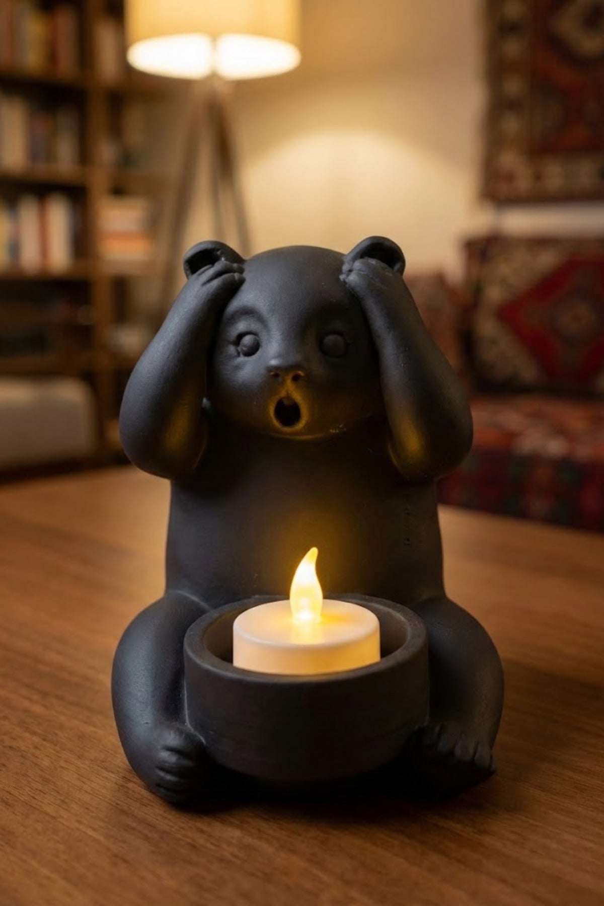 Decorative Tealight Candle Gift Bear Panda Design And