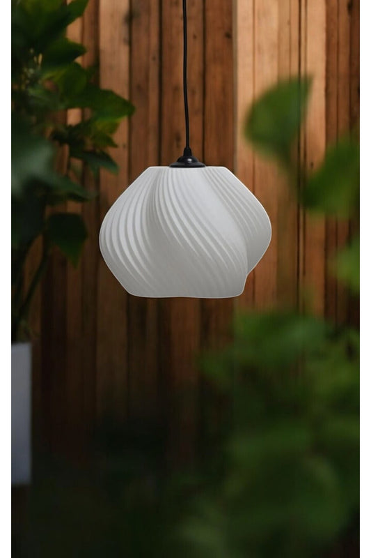 Vintage Decorative Boho Vegan 3D Pendant Single Chandelier - Modern Hanging Light for Living Room, Salon & Kitchen
