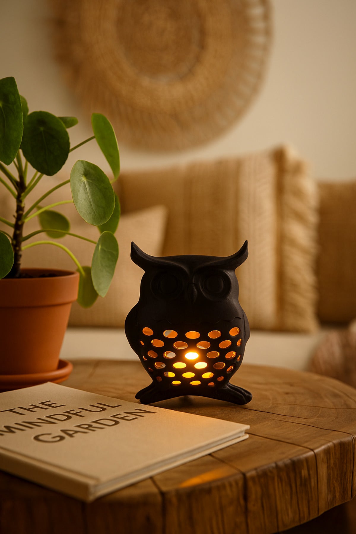 3D Decorative Owl Candle Holder, Tealight Holder, Bohemian