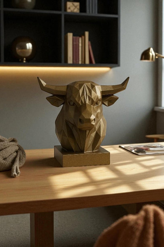 Decorative Bust Bull Statue Special Design 3d Gift 12