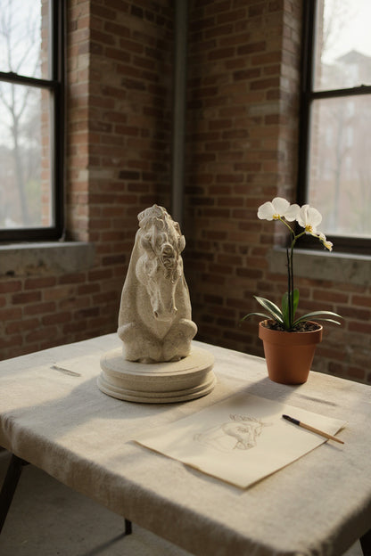 3D Marble Patterned Horse Statue, Marble Patterned Decora