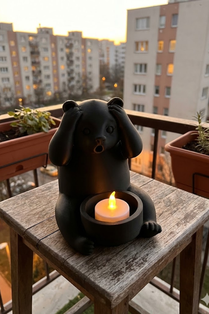 Decorative Tealight Candle Gift Bear Panda Design And
