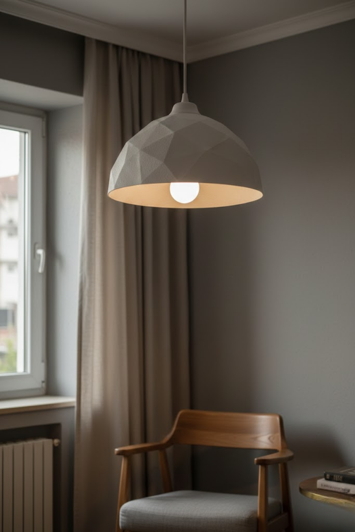 Modern Mosaic Pattern Special Concrete Look E27 Pendant Chandelier