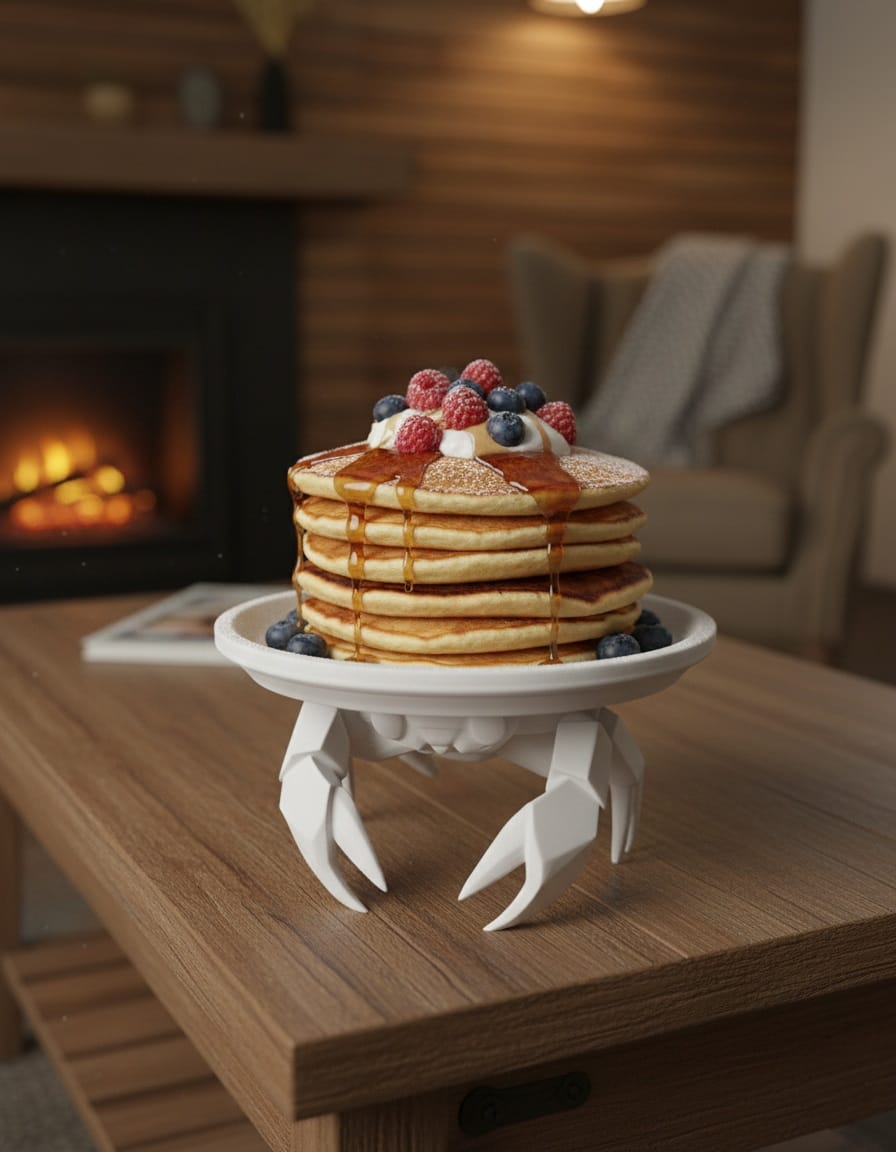 Decorative White Crab Design Server Jewelry Candle S