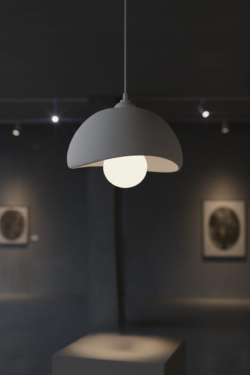 Rustic Scandinavian Series Concrete Look Pendant (Includes Gift Bulb)