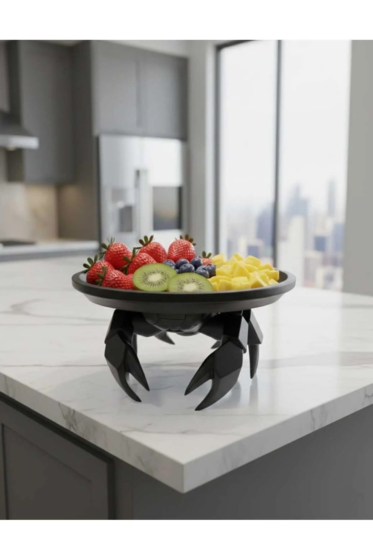 Decorative Crab Figure Black Practical Home Utensils Multi P