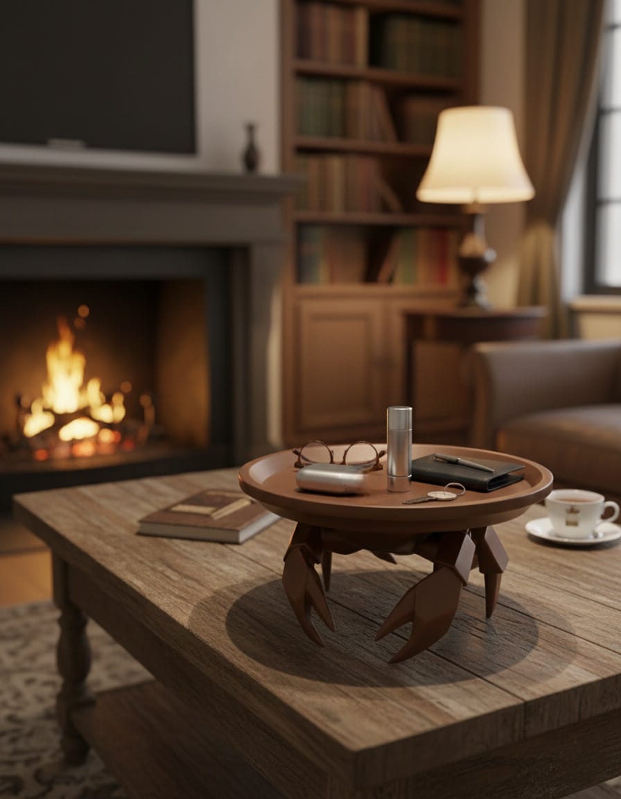 3D Decorative Crab Figure Brown Practical Home Utens