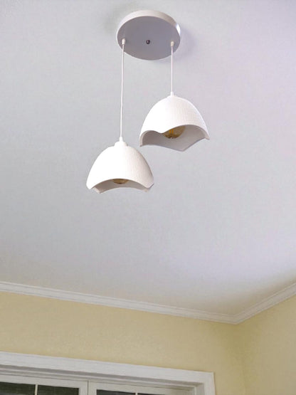Double Concrete Look Hat Pendant Chandelier, Loft Style, Eco-Friendly