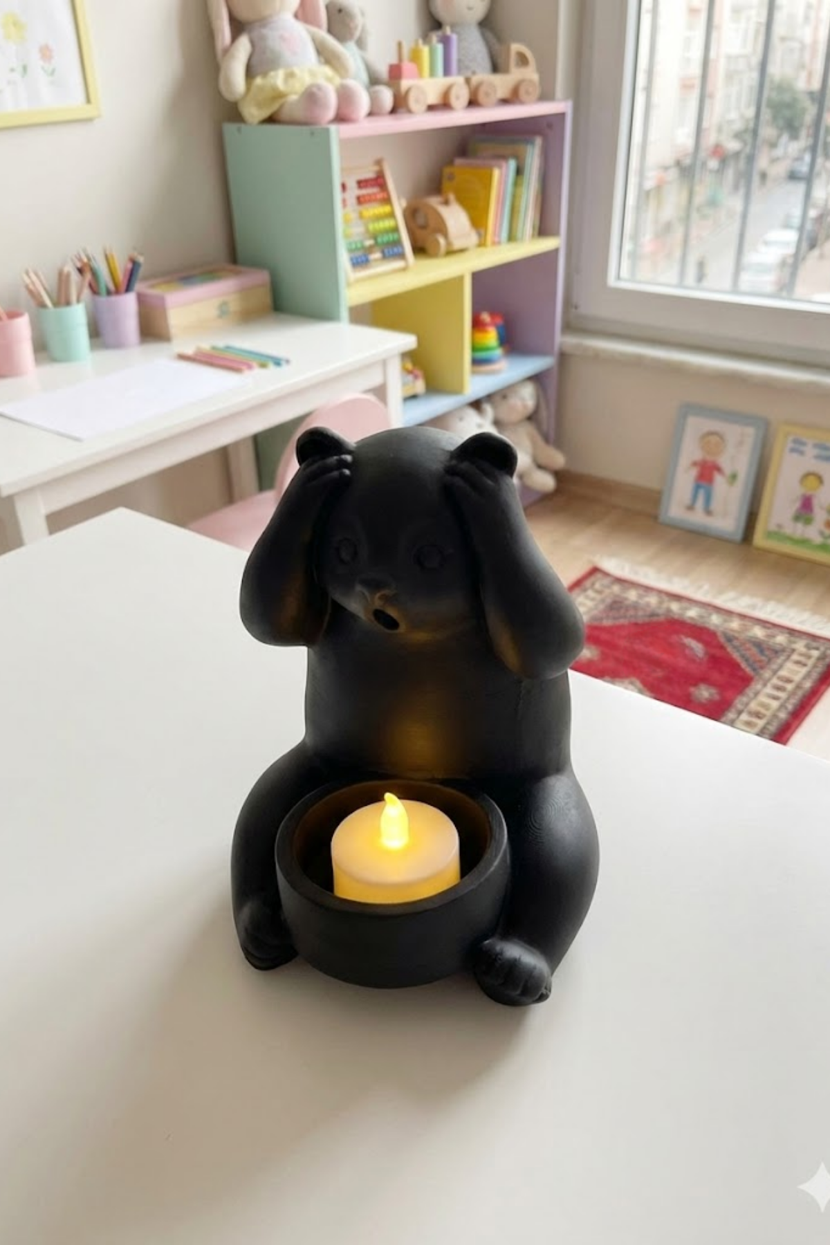Decorative Tealight Candle Gift Bear Panda Design And