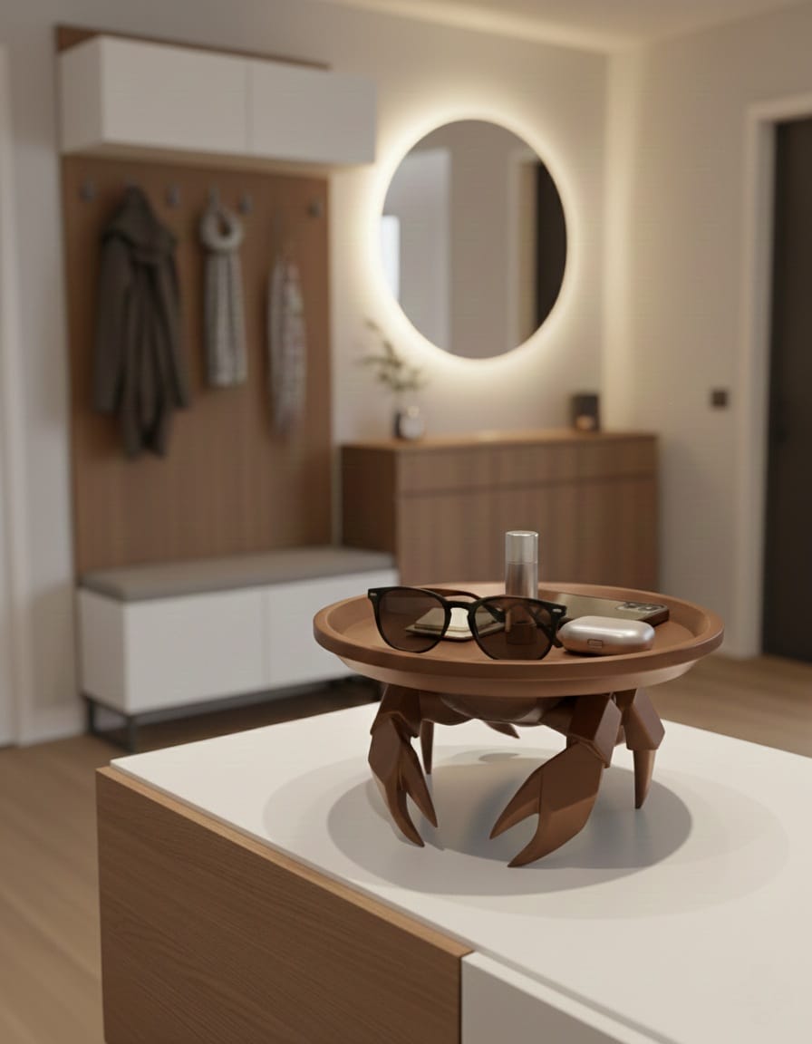 3D Decorative Crab Figure Brown Practical Home Utens