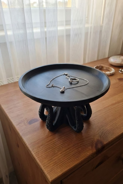 Black Octopus Design Decorative Service Multi-Purpose Org