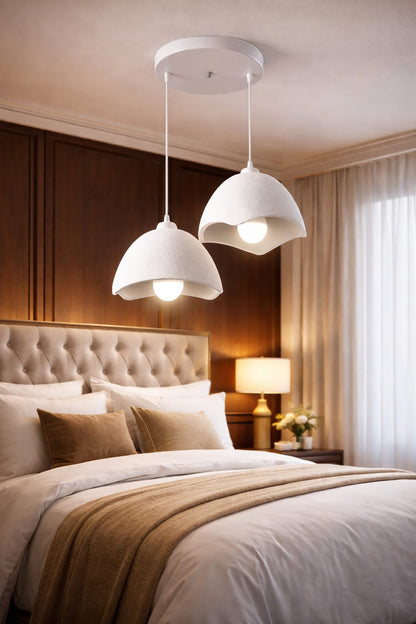 Double Concrete Look Hat Pendant Chandelier, Loft Style, Eco-Friendly