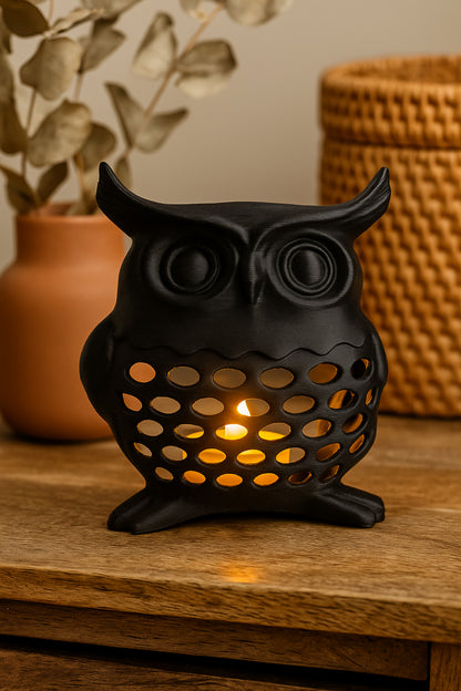 3D Decorative Owl Candle Holder, Tealight Holder, Bohemian