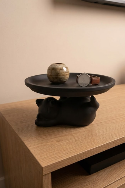 3D Black Cat Figured Decorative Presentation Stand 17 cm Hi