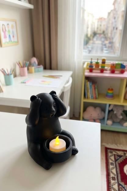 Decorative Tealight Candle Gift Bear Panda Design And