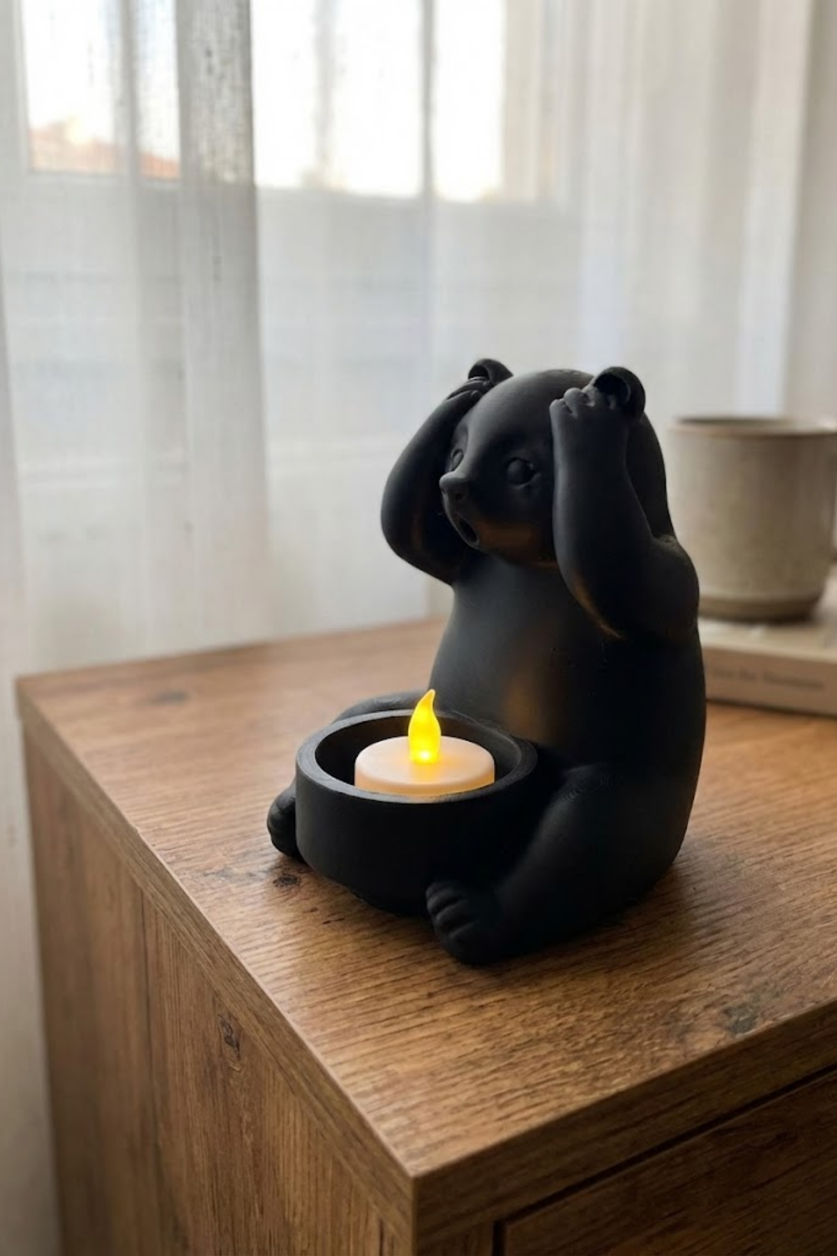 Decorative Tealight Candle Gift Bear Panda Design And