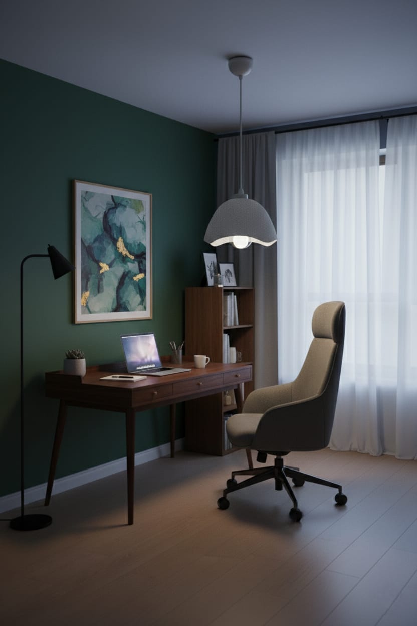 Concrete Look Hat Pendant Chandelier - Modern Hat-Shaped Design & Stylish Interior Lighting