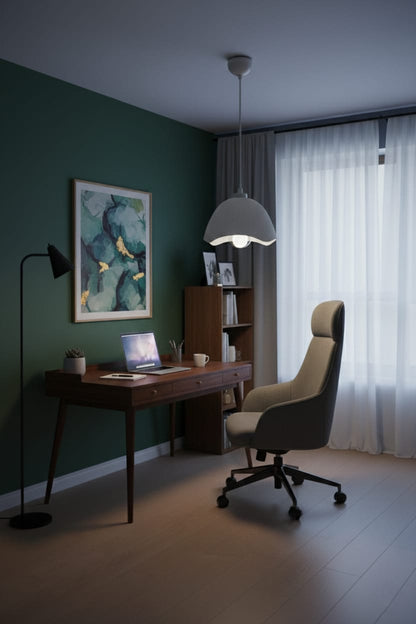 Concrete Look Hat Pendant Chandelier - Modern Hat-Shaped Design & Stylish Interior Lighting