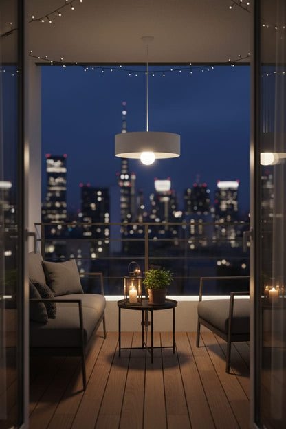 Modern Oval Luxury Concrete Look Chandelier - Vegan, Dust-Free Pendant Light for Living Room, Kitchen & Sitting Room