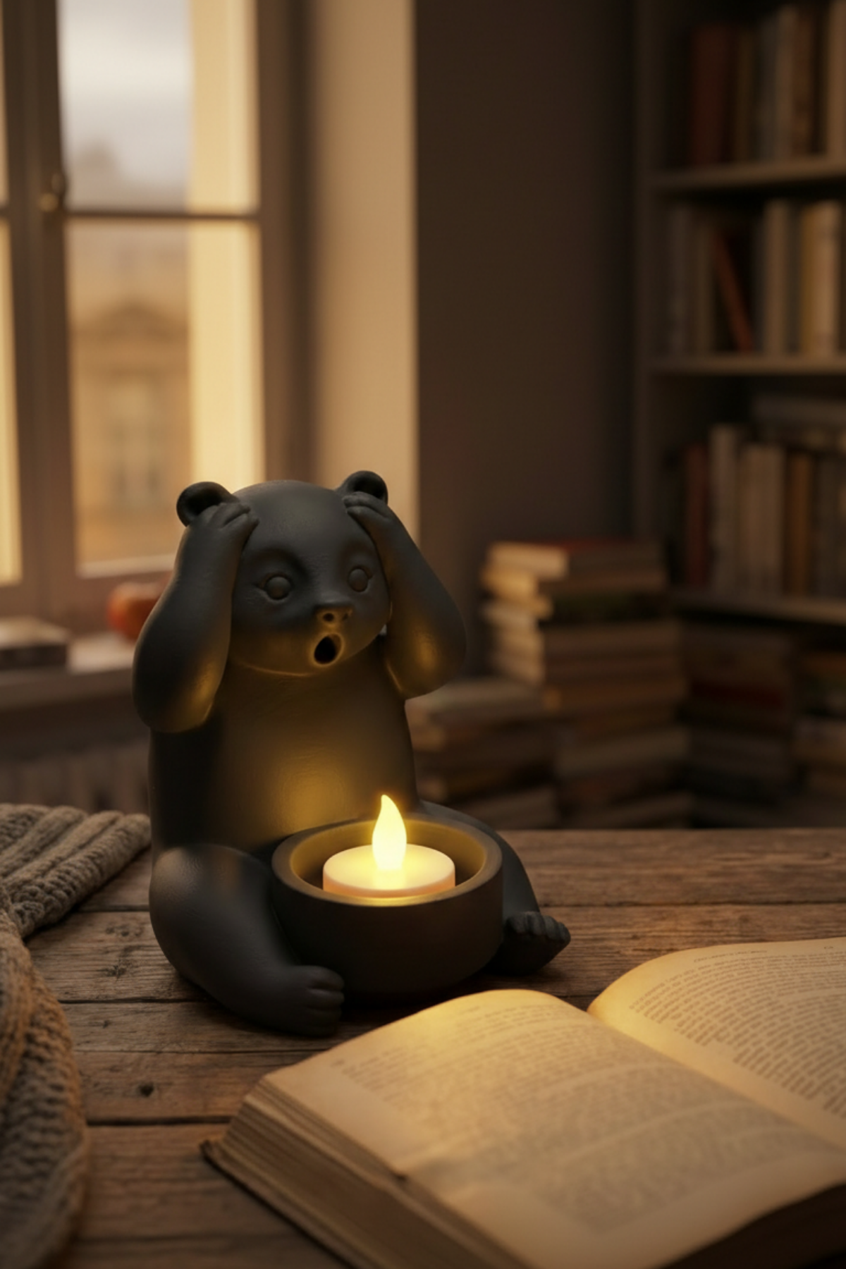 Decorative Tealight Candle Gift Bear Panda Design And