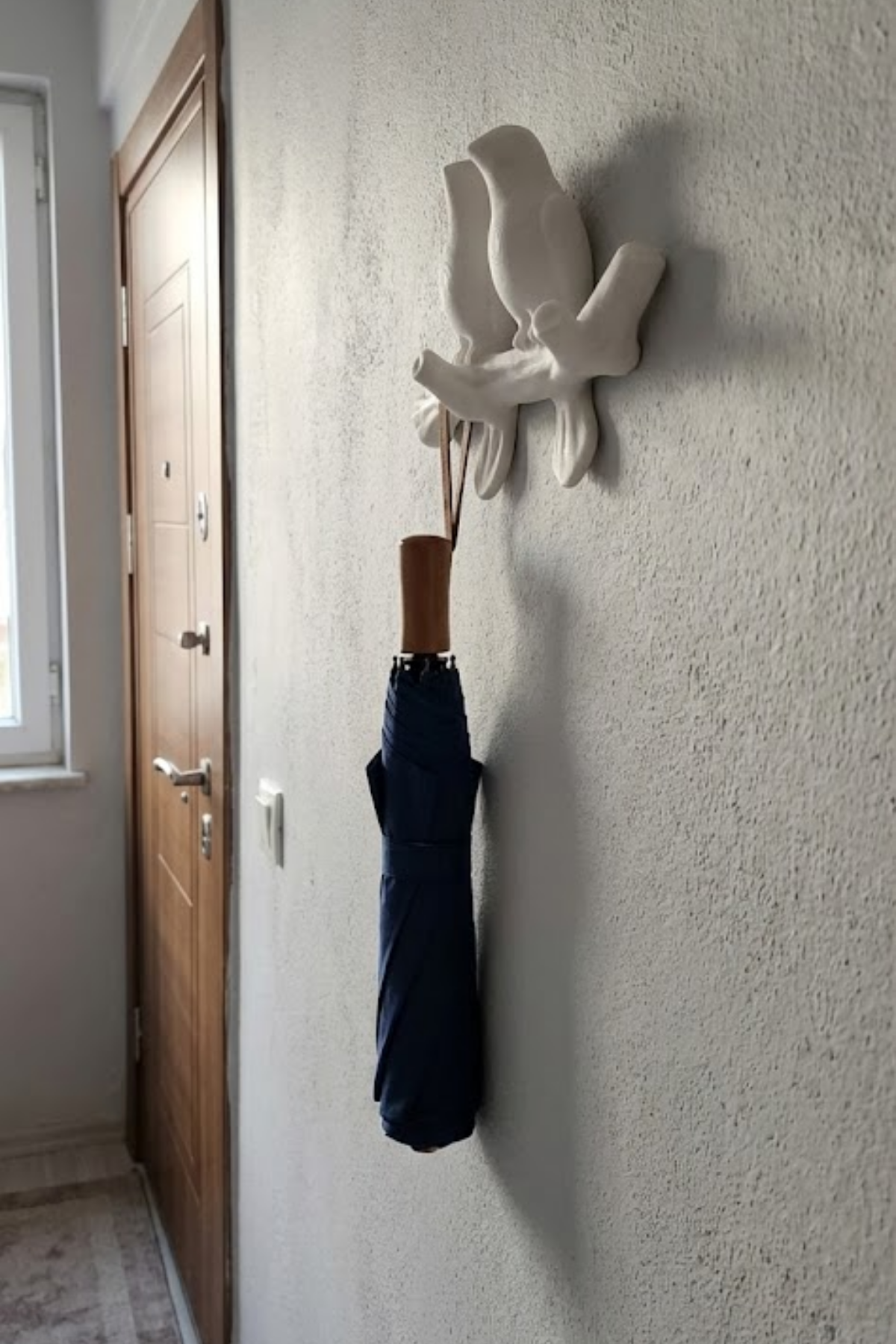 3D Minimal Bird Wall Hanger 17 x 17 cm, Decorative Key