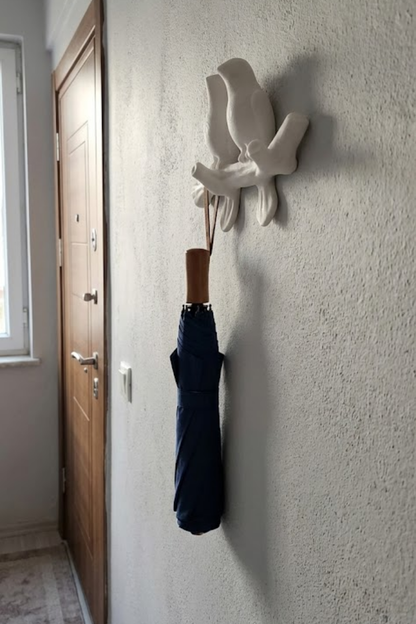 3D Minimal Bird Wall Hanger 17 x 17 cm, Decorative Key