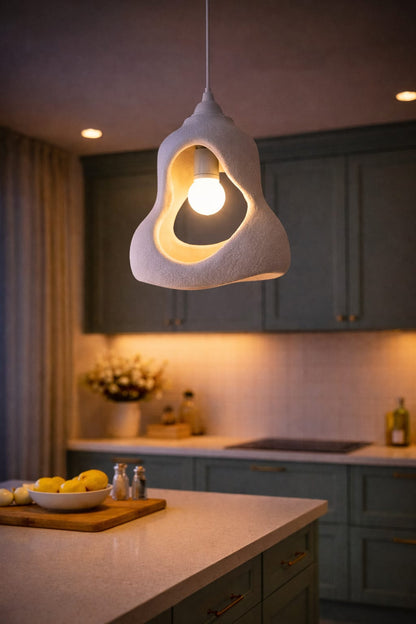 Rustic Perforated Scandinavian Series Concrete Look Single Pendant