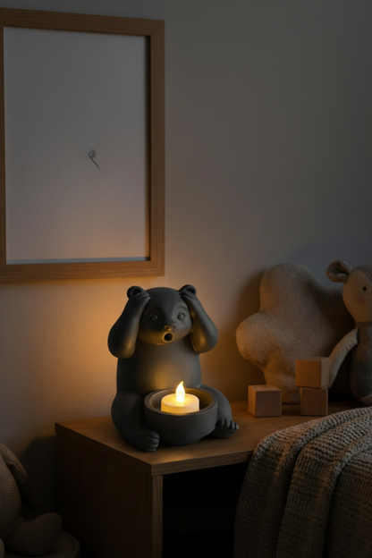 Decorative Tealight Candle Gift Bear Panda Design And