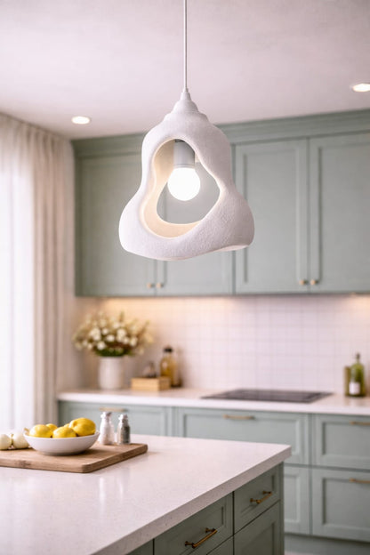 Rustic Perforated Scandinavian Series Concrete Look Single Pendant