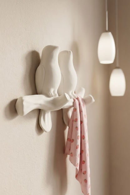 3D Minimal Bird Wall Hanger 17 x 17 cm, Decorative Key