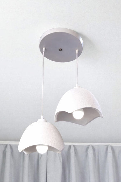 Double Concrete Look Hat Pendant Chandelier, Loft Style, Eco-Friendly