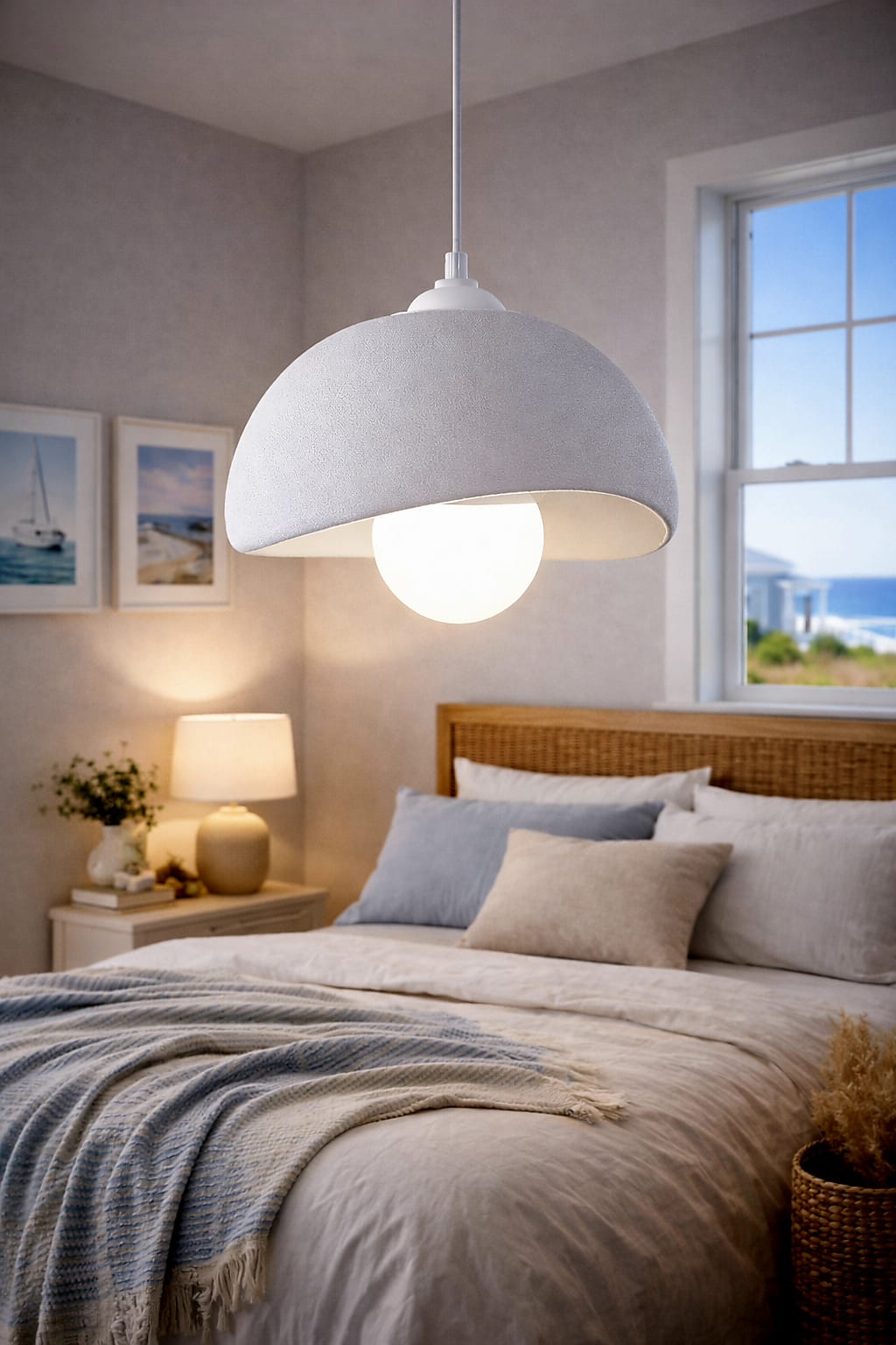 Rustic Scandinavian Series Concrete Look Pendant (Includes Gift Bulb)