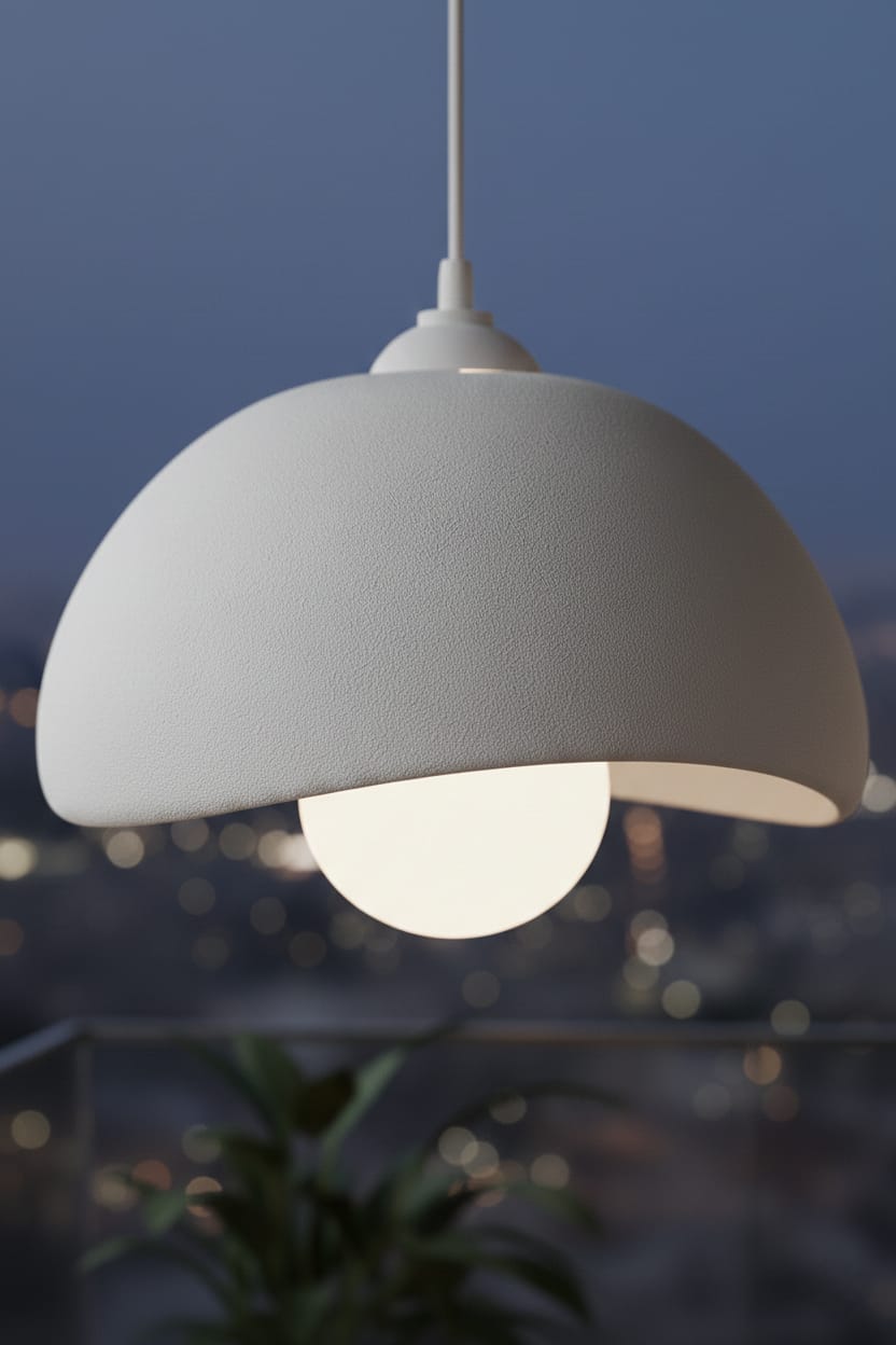 Rustic Scandinavian Series Concrete Look Pendant (Includes Gift Bulb)